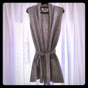 Athleta shawl collar wool sweater vest